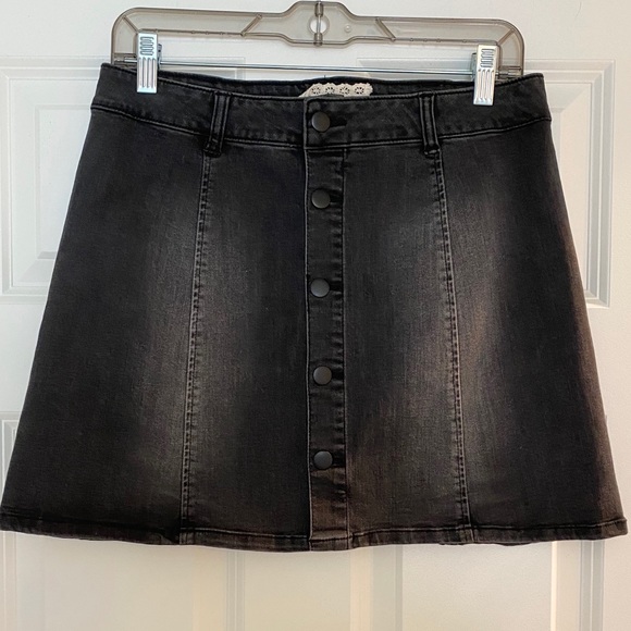 Altar’d State Black Denim Skirt - Picture 2 of 4
